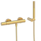 Baterie wannowe i prysznicowe - Bateria prysznicowa natynkowa Tres Study złoty mat 26116701OM - miniaturka - grafika 1