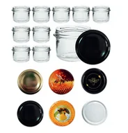 Pojemniki kuchenne - 1x 235ml Słoik szklany na miód dżem świeczki Słoiki szklane na desery wosk - miniaturka - grafika 1
