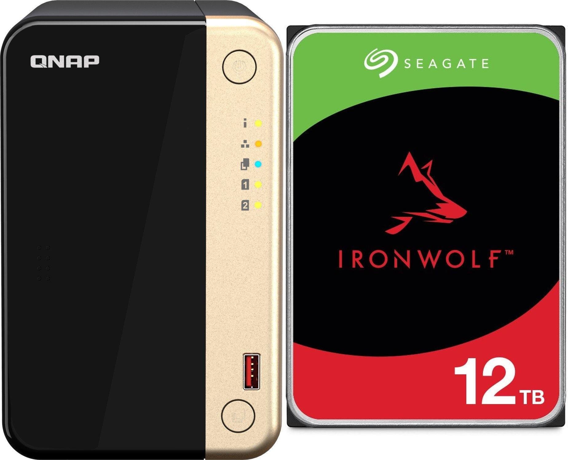 Serwer plików Qnap TS-264-8G + Seagate IronWolf 12TB ST12000VN0008