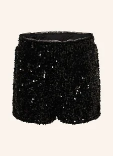Only Szorty Z Aksamitu Z Cekinami schwarz - Spodenki damskie - miniaturka - grafika 1