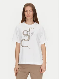 JOOP! T-Shirt 30045271 Biały Regular Fit - Koszulki i topy damskie - miniaturka - grafika 1