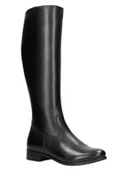 Kozaki damskie - Wojas Skórzane kozaki w kolorze czarnym - miniaturka - grafika 1