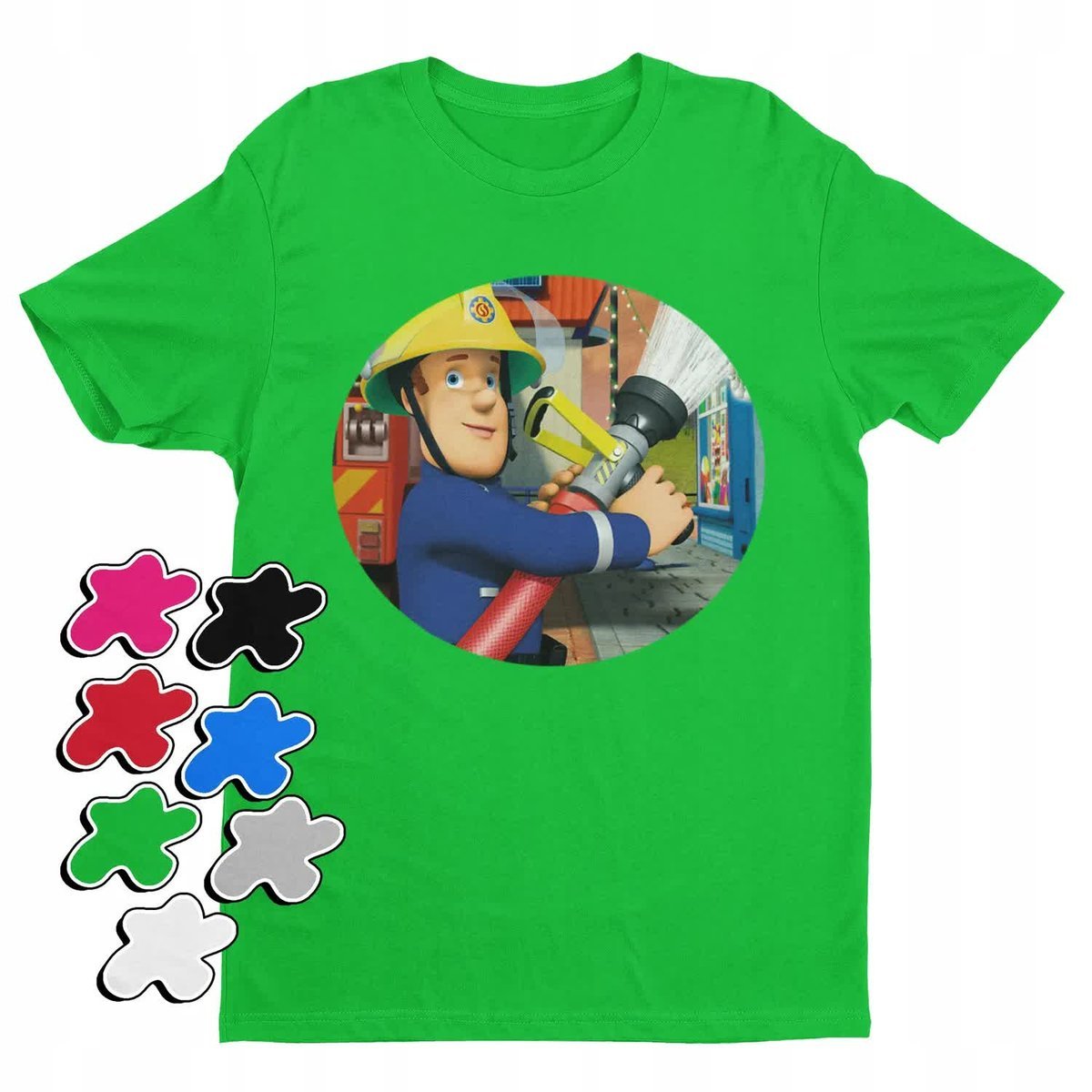 Koszulka T-Shirt Dziecięca Z Nadrukiem Strażak Sam Dla Dzieci -M 134-140