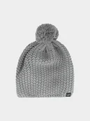 Czapki męskie - 4F Czapka zimowa z pomponem męska - szara M - miniaturka - grafika 1