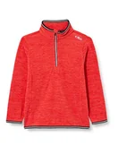 Kurtki i płaszcze dla chłopców - CMP Chłopcy Felpa in pile Arctic Fleece con mezza zip kurtka, Ferrari Mel, 104 - miniaturka - grafika 1