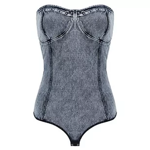 FREDDY Sleevless Leotard Gorset damski, Dżinsy słowiańsko-cuciture Blu, L - Gorsety - miniaturka - grafika 1