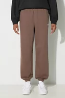 Spodnie damskie - adidas Originals spodnie dresowe Essentials Fleece Joggers kolor brązowy gładkie IR5974 - miniaturka - grafika 1