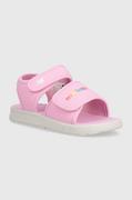 Buty dla dziewczynek - New Balance sandały dziecięce SYA750C3 kolor różowy - miniaturka - grafika 1
