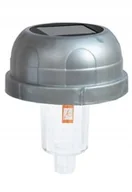 Lampiony i znicze - Kaptur solarny na znicz śr. 72mm na cmentarz. SREBRNY - miniaturka - grafika 1