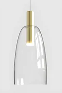 Lampy sufitowe - Lampa wisząca Modena LED - złota do salonu i kuchni - miniaturka - grafika 1