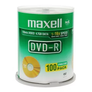 Maxell płyta DVD-R 4,7 16x 100 275611.40 - Nośniki danych - miniaturka - grafika 1