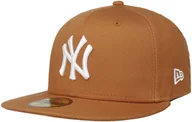 Czapki i chusty sportowe męskie - New Era Czapka 59Fifty NY Essential Flat Brim by brązowy, 7 7/8 (62,5 cm) - miniaturka - grafika 1
