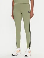 Spodnie damskie - adidas Legginsy Future Icons 3-Stripes IW5291 Zielony Slim Fit - miniaturka - grafika 1