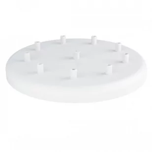 Duża metalowa osłonka sufitowa fi30cm lakierowana w kolorze białym strukturalnym - na dziewięć przewodów Kolorowe Kable - Akcesoria do oświetlenia - miniaturka - grafika 1