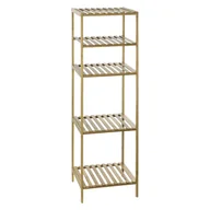 Szafki łazienkowe - 5five Simple Smart Regał bambusowy do łazienki regał z półkami regał w stylu skandynawskim półka bambusowa meble bambusowe meble łazienkowe 155956 - miniaturka - grafika 1
