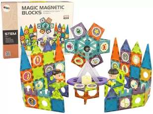 Klocki Magnetyczne Budowle 3D Diabelski Młyn 155 Elementów - Klocki - miniaturka - grafika 1