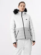 Kurtki narciarskie - 4F Kurtka narciarska 4FAW23TTJAF337 Szary Slim Fit - miniaturka - grafika 1