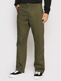 Spodnie męskie - Vans Chinosy Authentic VN0A5FJB Zielony Loose Fit - grafika 1