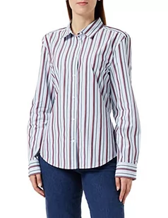 Tommy Hilfiger Damska koszula regularna RWB LS Casual, Split Global STP/Breezy Blue, 38, Split Global Stp/Breezy Blue, 64 - Koszule damskie - miniaturka - grafika 1