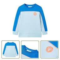 Bluzy dla dziewczynek - Bluza dziecięca - jasnoniebieski i jaskrawoniebieski - 92 - Bluza Dla Dziecka - miniaturka - grafika 1