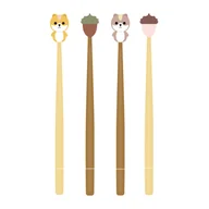 Długopisy - Długopis żelowy STRIGO Jesień wiewiórki i żołędzie - miniaturka - grafika 1