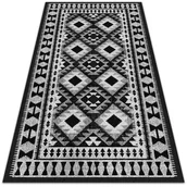 Dywany zewnętrzne - Dywan zewnętrzny tarasowy wzór Czarne romby 100x150 cm - miniaturka - grafika 1