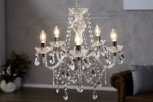 Invicta Interior Lampa wisząca Wioletta 5 transparentna (i-1451) - Lampy sufitowe - miniaturka - grafika 1