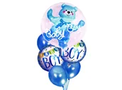 Balony i akcesoria - MK TRADE Balony 2w1 zestaw Baby Boy/Girl MIŚ, 6 szt. 30-70 cm BCF-082 - miniaturka - grafika 1