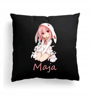 Poduszki dekoracyjne - Foto Poduszka Czarna Anime Manga Hatsune + IMIĘ #4 - miniaturka - grafika 1