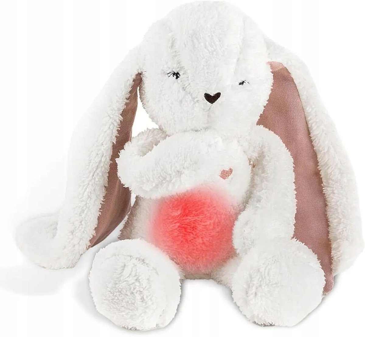 MASKOTKA USYPIAJĄCA KRÓLIK 5W1 Z DŹWIĘKIEM ŚWIATŁEM I WIBRACJĄ ECRU RED