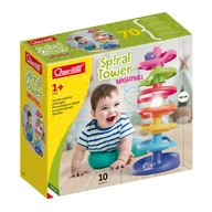 Zabawki interaktywne dla dzieci - Quercetti, Spiral Tower Brightball, tor kulkowy dla najmłodszych - miniaturka - grafika 1