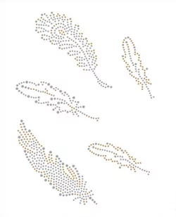 Naprasowanka ćwiekowa Pióra - Pasmanteria - miniaturka - grafika 1
