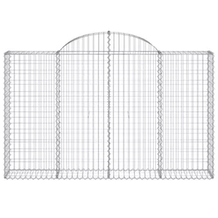 Łukowaty kosz gabionowy 200x30x120/140 cm, galwanizowane żelazo - Ogrodzenia - miniaturka - grafika 4