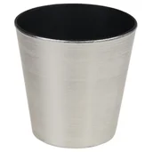 Ozdoby bożonarodzeniowe - Tg56800-1 Doniczka Osłonka Srebrna Świąteczna Błyszcząca - miniaturka - grafika 1