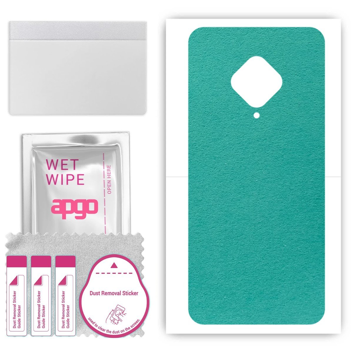 Folia naklejka skórka strukturalna na TYŁ Zamsz do vivo S1 Pro - Zamsz Miętowy - apgo SKINS