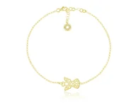 Biżuteria religijna - Bransoletka srebrna - Aniołek - 24k złocenie - miniaturka - grafika 1