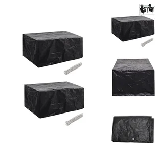 vidaXL Pokrowce na meble ogrodowe 2 szt. 8 oczek 180x140 cm - Pokrowce ochronne na meble ogrodowe - Pokrowce na meble ogrodowe - miniaturka - grafika 1