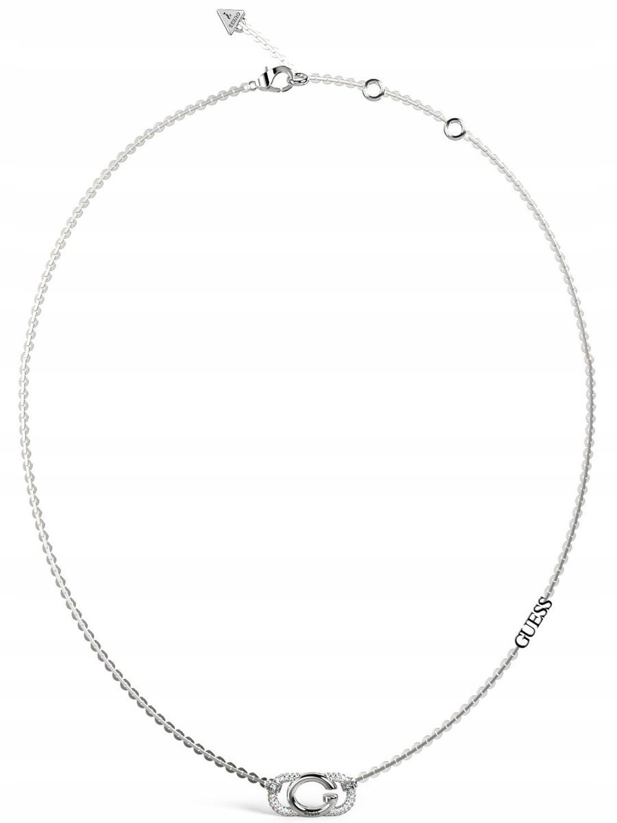 Guess Oh My G srebrny naszyjnik literka G kryształki JUBN04509JW