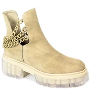 Botki damskie - Botki Karino 3954-001P Beż Wel - KARINO - miniaturka - grafika 1