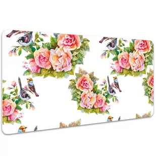 Ochronna mata na biurko Ptaki na gałęzi 100x50 cm, Dywanomat - Podkładki na biurko - miniaturka - grafika 1