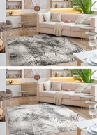 Dywany - Dywan MATEO 8035/944 Nowoczesny liście palmy - strukturalny szary / beż beżowy 180x270 cm - miniaturka - grafika 1