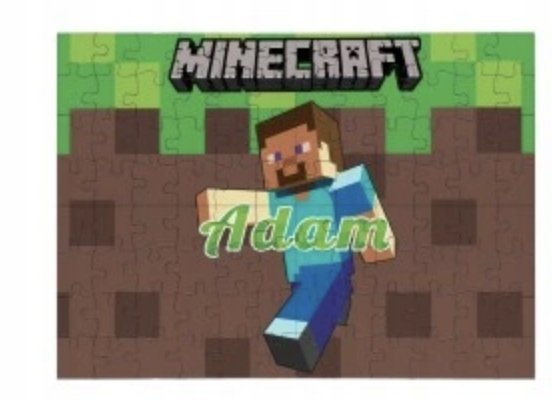 PUZZLE MINECRAFT GRA POSTACIE PREZENT A3 252 el z Nadrukiem + IMIĘ #45