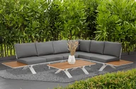 Meble ogrodowe - Zestaw Mebli Ogrodowych SORRENTO Duży Narożnik Stolik na Taras Ogród Mocny - miniaturka - grafika 1
