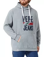 Bluzy męskie - Pepe Jeans Perrin Bluza męska, Szary (szary melanżowy), M - miniaturka - grafika 1