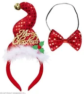 Dodatki do strojów karnawałowych - OPASKA ŚWIĄTECZNA Z MUCHĄ CZERWONA - miniaturka - grafika 1