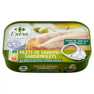 Konserwy i dania rybne - Carrefour Extra Filety z sardynek w oliwie z oliwek extra virgin 100 g - miniaturka - grafika 1