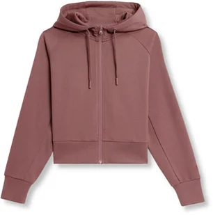 Bluza damska z kapturem 4F AW23TSWSF0766 - burgundowa XL - Bluzy damskie - miniaturka - grafika 1
