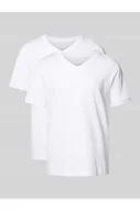 Koszulki męskie - T-shirt z dekoltem w serek w zestawie 2 szt. - Tom Tailor - miniaturka - grafika 1
