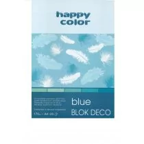 Happy Color Blok Deco A4 20 kartek Blue - Podobrazia, bloki, papiery - miniaturka - grafika 1