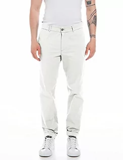 Spodnie męskie - Replay Spodnie męskie, 001 White, 33W / 32L - grafika 1
